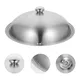 Stainless Steel Pot Lid Metal Pots Saucepan Frying Cover Barbecue Accessories Lids Cooking Utensils