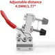 Hand Tool 201B Toggle Clamp 198Lbs Antislip Red Horizontal Clamp 201-B Quick Release Tool