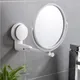 360°Rotating Folding Cosmetic Mirror No Punch Bathroom Mirror Round Wall Mounted Shaving Mirror HD