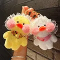 Kawaii Lalafanfan Duck Keychain Hyaluronic Ducks Acid Doll Duck Pendant Plush Stuffed Animals Soft
