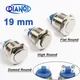 19mm Metal Brass chrome spherical Flat High round Push Button Switch domed Momentary 1NO Car press