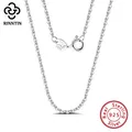 Rinntin 925 Sterling Silver Cable Link Chain Necklace for Women 45cm/50cm/55cm Simple Women's Neck