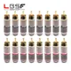 16pcs/8pairs Monster copper gold-plated RCA male plug Lotus solder plug RCA wiring male audio and