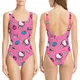 Kawaii Hello Kitty One Piece Swimsuit Women Swimwear Anime Kt Cat Printed Beach Bathing Suit Sexy