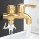 High Quality Brass Double Using Washing Machine Faucet Bathroom Corner Faucet Tap Garden Outdoor