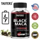 Taoters Black Maca Root Extract - Supplement for Athletic Endurance Performance Confidence - Builds