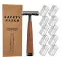 Safety razor Double-edged razor for men's Shaving razor for women's Wooden handle Single-edged razor