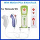 1 pair Wii Nunchuck Controller Set Motion Plus Remote Controller Wii Remote Controller Gamepad for