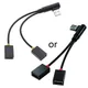 USB Splitter Cable 1 Male Plug to 2 Female Socket USB Extension Line Charging Cord Power Adapter