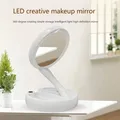 Makeup Mirror With Light 10X Double Sided Magnifier Stand Foldable Table Compact Dressing Cosmetic