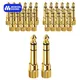 Musical Sound Stereo Audio Adapter Plugs Gold-Plated 6.35mm (1/4 inch) Male to 3.5mm (1/8 inch)