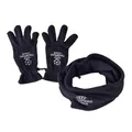 Football Neckerchief Black Soccer Scarf & Gloves Outdoor Sports Windproof Multifunctional Winter