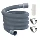 2M Washing Machine Dishwasher Corrugated Drain Hose Long Flexible Extension Waste Pipe Kit with