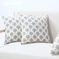 Textile Print Cushion Cover For Living Room Linen White Pillowcase Home Decor Bedroom Sofa 45x45