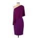 Lauren by Ralph Lauren Cocktail Dress - Party: Purple Solid Dresses - Women's Size 4