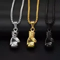 Classic Boxing Glove Pendant Necklace for Men Fashion Hip Hop Necklace Street Sports Fitness Lover