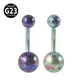 1PC G23 Titanium Colorful Belly Button Ring Love Heart Navel Piercing 14G Cute Belly Bar Piercing