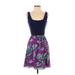 Lilly Pulitzer Casual Dress - Fit & Flare Scoop Neck Sleeveless: Purple Floral Dresses - Women's Size Small