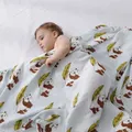 Spring summer Baby blanket Bamboo Cotton Baby Muslin Print Swaddle Blanket Cute Baby Bedsheet