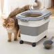 13/33LB Collapsible Cat Dog Food Storage Container Folding Pet Food Container With Lids Sealing Box