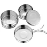 2PCS/SET Cookware Set Stainless Steel Cookware Kit Cooking Pot and Pan Set with Plates Cups for