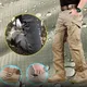 Waterproof Pants Men's Casual Work Walking Combat Cargo Multi-Pocket Pants Army Long Trousers