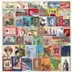 10/20/50 PCS Vintage Postage Stamps With Post Mark Desc Traveling DIY Stickers For Scrapbooking And