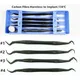 Blue Set Dental Carbon Fiber Implant Scaler Curettes Scaling Tip Tooth Scraper with Mouth Mirror