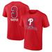 Men's Fanatics Branded Bryce Harper Red Philadelphia Phillies Fastball Player Name & Number T-Shirt