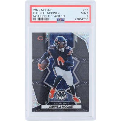 Darnell Mooney Chicago Bears 2022 Panini Mosaic No Huddle Black Prizm #35 #1/1 PSA Authenticated 9 Card