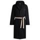 Cotton-terry hooded dressing gown with signature-stripe belt