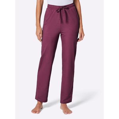 Jogginghose FEEL GOOD, Damen, Gr. 22/23, Kurzgrößen, lila (malve), 95% Baumwolle, 5% Elasthan, unifarben, Hosen Image