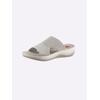 Pantolette JANA, Damen, Gr. 40, grau (hellgrau), Textil, sportlich, Schuhe