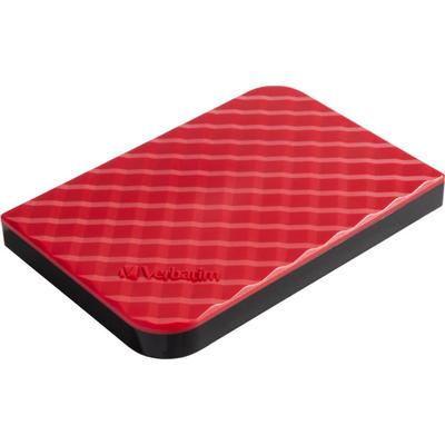 VERBATIM externe HDD-Festplatte "Store 'n' Go USB 3.0", rot, 1 TB, Festplatten