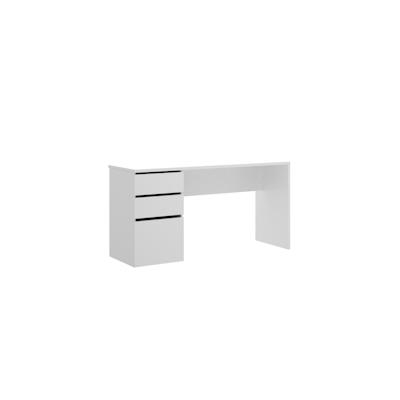 Dmora Schreibtisch Lagoni, Mehrzweckschreibtisch für Büro oder Schlafzimmer, linearer Arbeitstisch mit 2 Schubladen und 