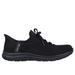 Skechers Women's Slip-ins: Virtue - Divinity Slip-On Shoes | Size 9.0 Wide | Black | Textile/Synthetic | Vegan | Machine Washable