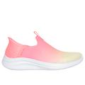 Skechers Women's Slip-ins: Ultra Flex 3.0 - Beauty Blend Sneaker | Size 9.0 | Neon Pink/Yellow | Textile/Synthetic | Vegan | Machine Washable