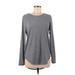 Under Armour Long Sleeve Top Gray Stripes Crew Neck Tops - Women's Size Medium