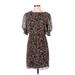 Jessica Howard Cocktail Dress - Popover: Brown Baroque Print Dresses - Women's Size 4