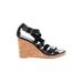 Cole Haan Wedges: Black Print Shoes - Women's Size 10 1/2 - Open Toe