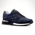 Louis Vuitton Shoes | Louis Vuitton Lv Auth Mens Sport 0711 Damier Shoes Black Sneakers Lace Us 9.5 | Color: Blue | Size: 9.5