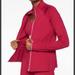Athleta Jackets & Coats | Athleta Run Free Red Track Jacket Xxs | Color: Red/Silver | Size: Xxs