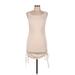 Casual Dress - Mini: Ivory Solid Dresses - New - Women's Size Medium