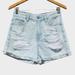 American Eagle Outfitters Shorts | American Eagle Outfitters Blue Distressed Ripped Mom Short Denim Jean Shorts | Color: Blue | Size: 0