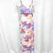 Anthropologie Dresses | Anthropologie Mermaid Seashell Wrap Dress Red White Purple Size Medium Scallop | Color: Purple/Red | Size: M