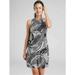 Athleta Dresses | Athleta Santorini High Neck Dress Zuma Leaf Print Large | Color: Black/White | Size: L