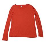 J. Crew Sweaters | J Crew Sweater Cotton Crew Neck Pullover Women's Size Medium | Color: Orange/Red | Size: M