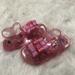 Disney Shoes | Disney Minnie Mouse Pink Glitter Jelly Sandals Toddler Girls Sz 10 W Bows | Color: Pink | Size: 10g