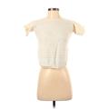 Armani Exchange Short Sleeve Top Tan Print High Neck Tops - Women's Size X-Small