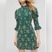 Urban Outfitters Dresses | Laura Ashley X Urban Outfitters Maisy Mock Neck Puff Sleeve Dress Size M | Color: Green/Red | Size: M